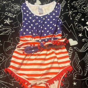 6-12 month size romper. Comes with headband